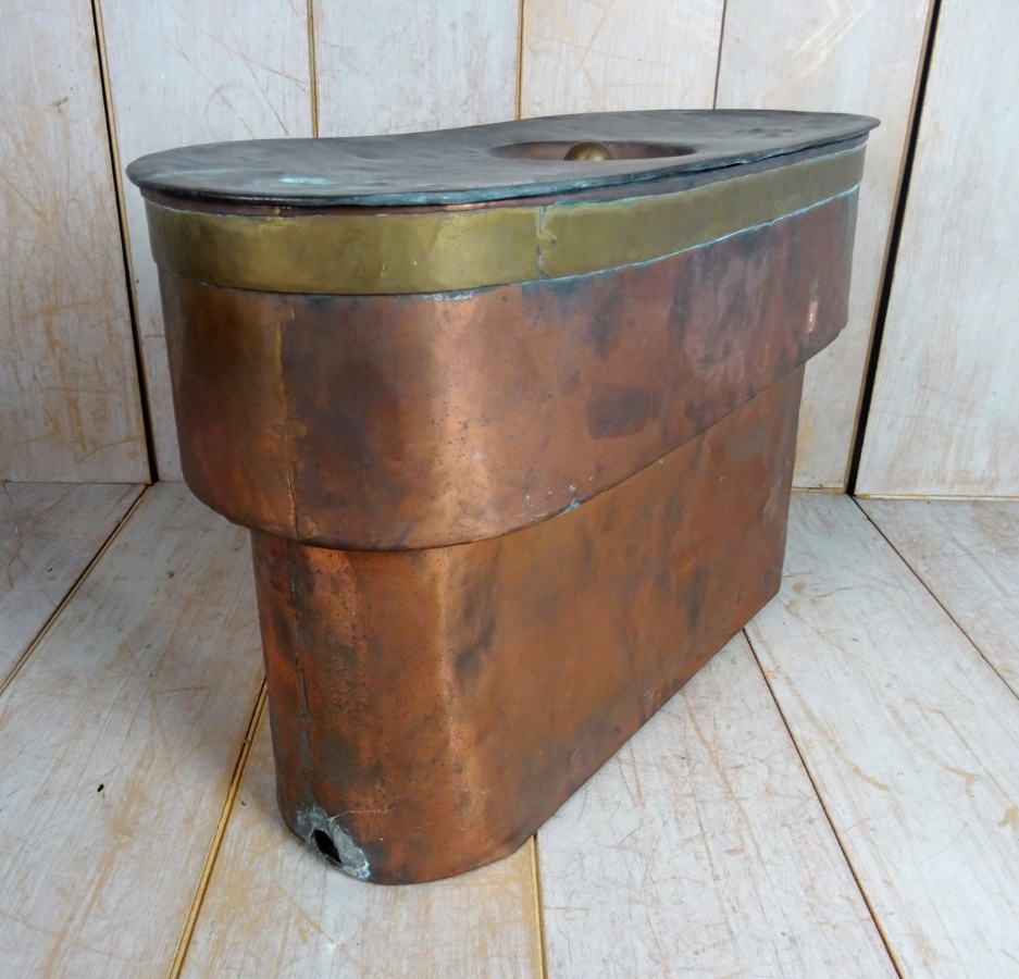 Antique 19th Century Italian Copper Steamer Pot With Lid