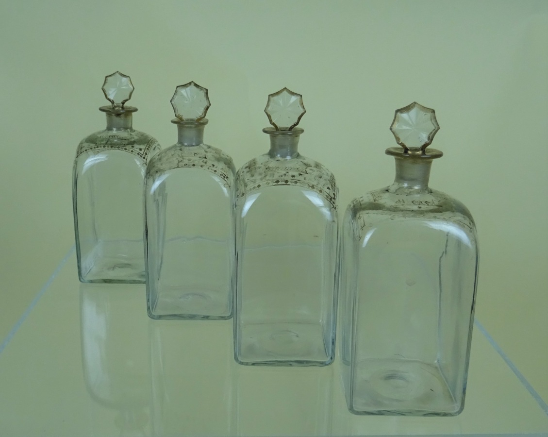 Antique Georgian Glass Spirit Decanters