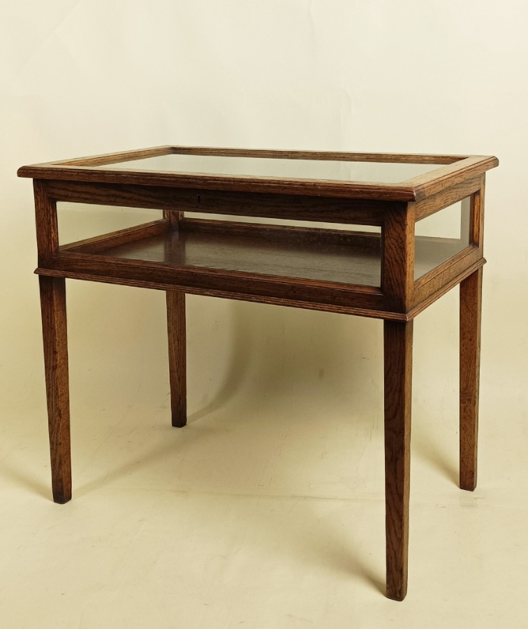 Edwardian Oak Display Table