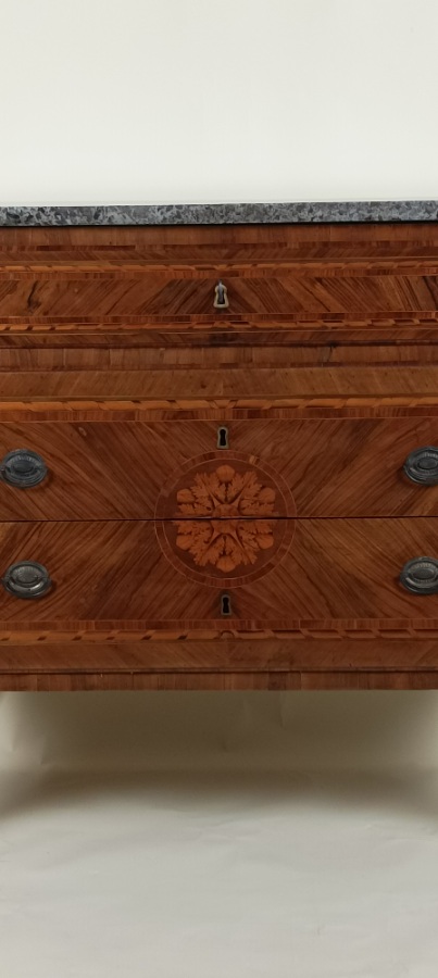 Italian Neoclassical Marquetery Chest of Drawers