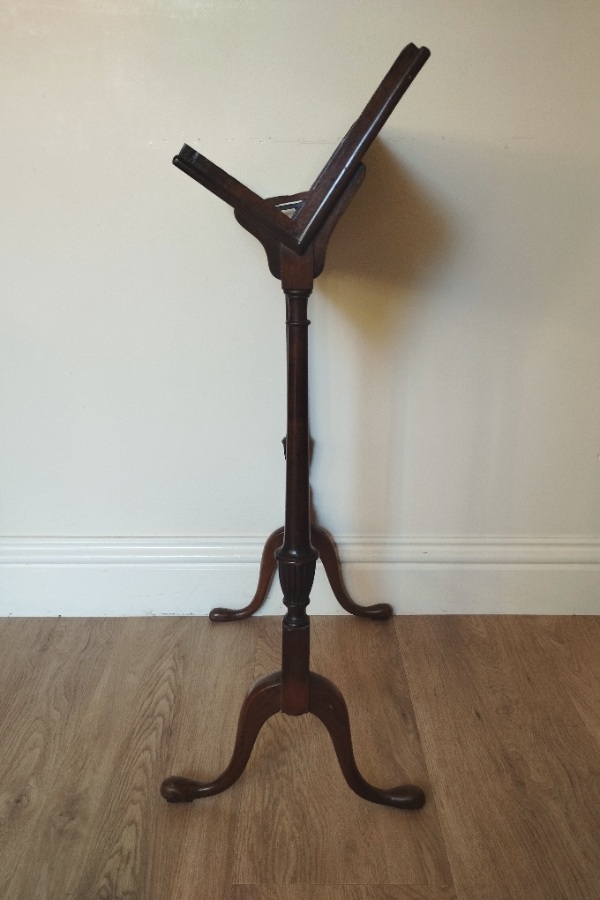 Antique Mahogany Book Caddy on Legs - Book Trough