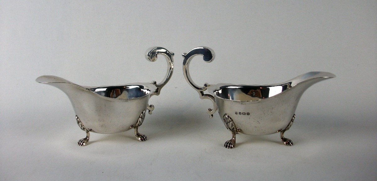 Pair of Silver Sauce Boats Birmingham 1937