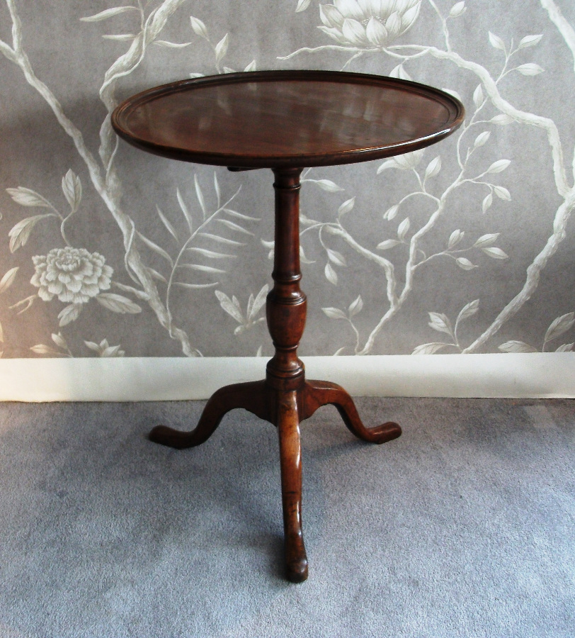 19th Century Mahogany Occasional Table, Mahogany Round Side Table