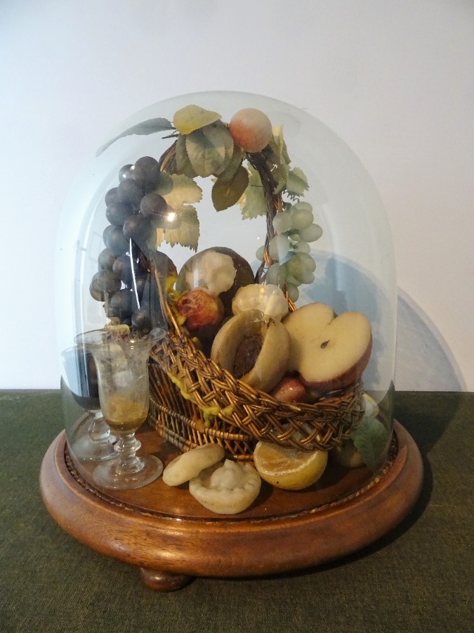 Victorian Wax Fruit Centre Table  (1).JPG