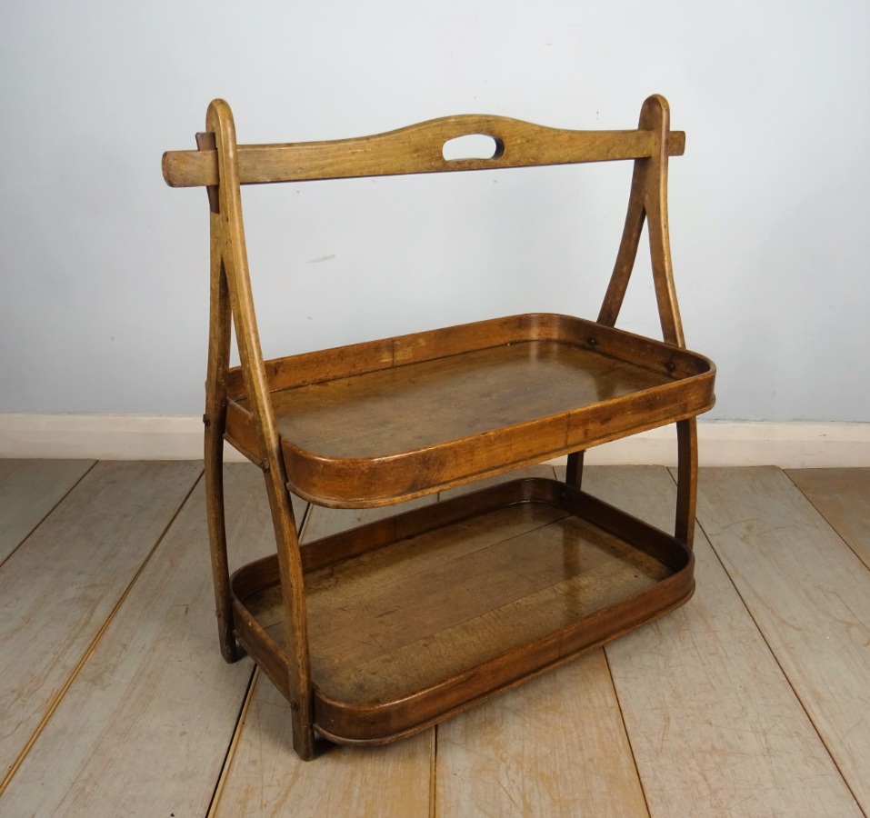 Two Tier Bentwood Serving Tray