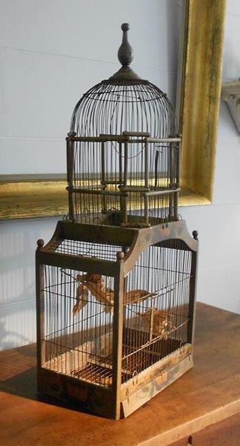 Antique Painted Dome Cage