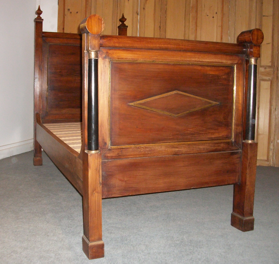 Antique Italian Walnut Single Bed - Head/Foot Boards