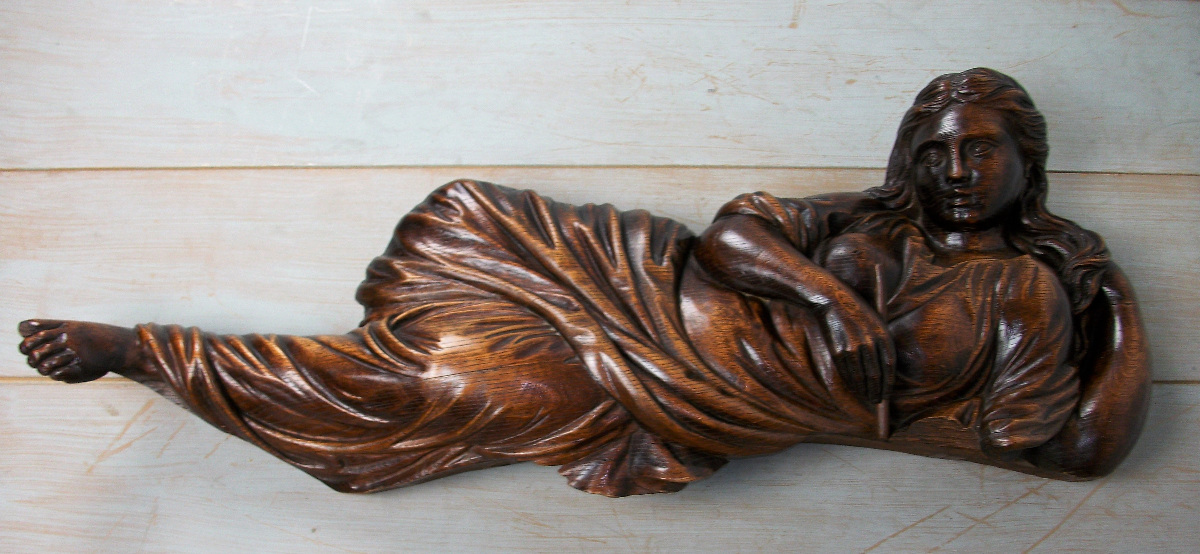 oak carving of a female goddess