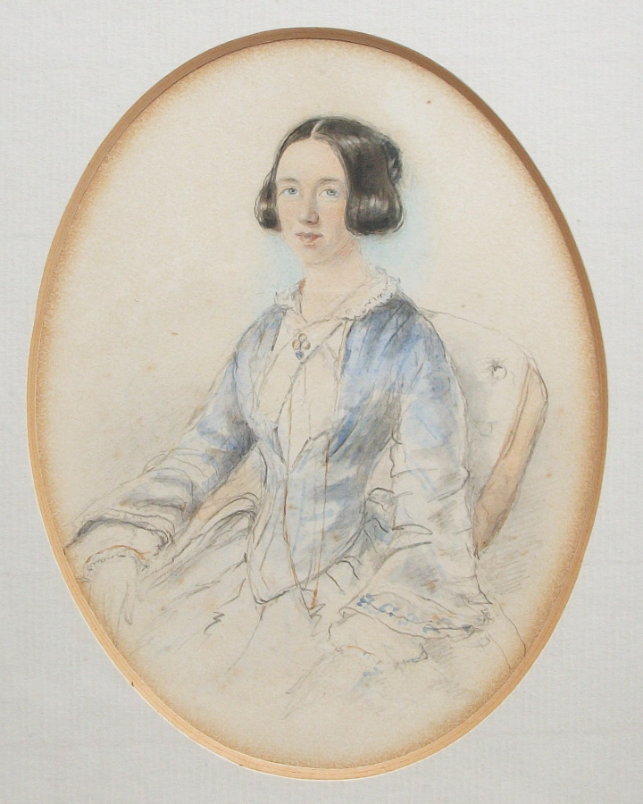 portrait watercolour of a lady