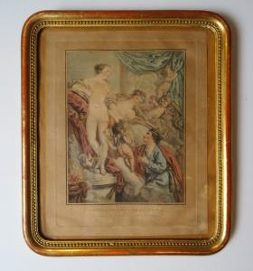 Antique Gilt Framed Georgian Print depicting  the Pygmalion myth