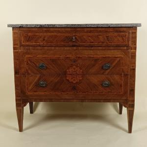 Italian Neoclassical Marquetery Chest of Drawers