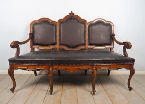 Italian 19th C Settee Hall Seat Sofa