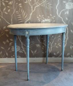 French Oval Painted Occasional Dressing Table